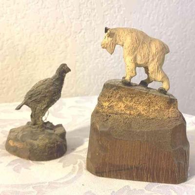 Wood carved animals