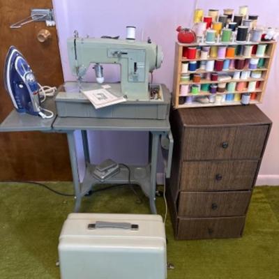 Vintage Kenmore Sewing Machine and accessories