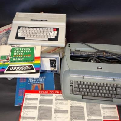 Retro Typewriter and Computer