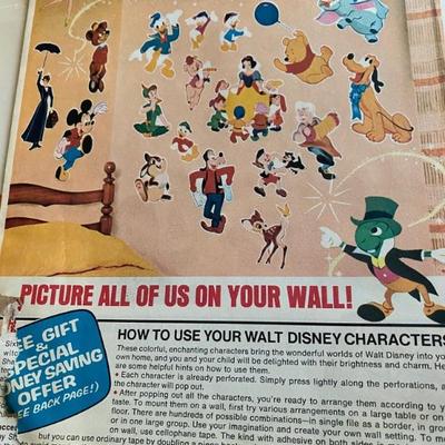 Vintage 1971 Walt Disney Character Room Cut Outs