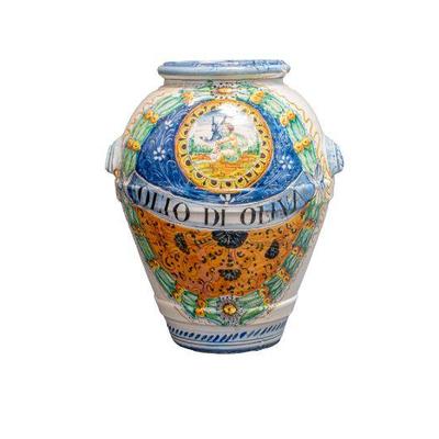 Italian Ceramic Large Olio Jug
23â€H x 10.5â€D