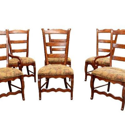 Set of 6 Henredon Dining Chairs
2 Arms 42â€H x 21â€W x 21â€D 4 Sides 42.5â€H x 23â€W x 22â€D
