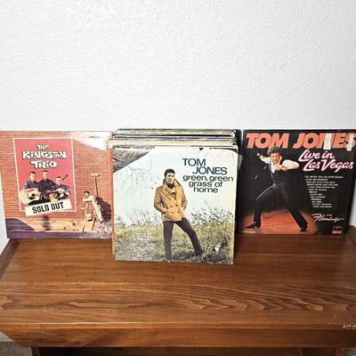  Lot of 30 Vinyl Record Albums by Assorted Artists: Tom Jones, Kingston Trio & More!