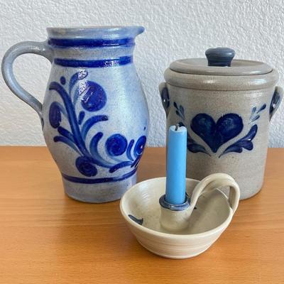 Blue salt glaze ceramic 