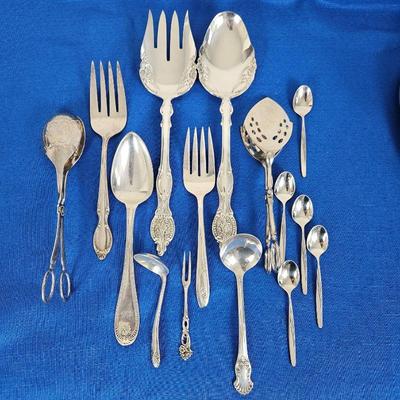 Assorted Silverplated Flatware Serving Pieces