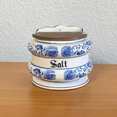 Vintage Blue Danube SALT Box by Blue Onion