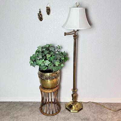 Vintage Brass Swivel Arm Lamp and more 