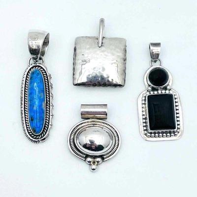 Sterling Silver Pendant Collection - Varied Designs with Gemstones - Signed by Artists
