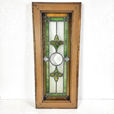 Old Window Pane with Stained Glass - 12