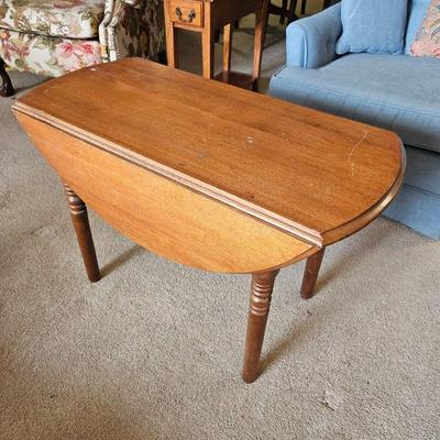Vintage Drop Leaf Coffee Table - Opens to a 34