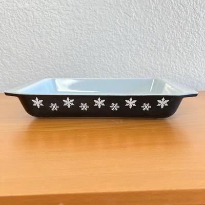 Vintage Black snowflake Pyrex