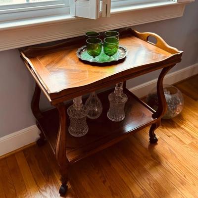 TWO TIER FRENCH SERVING CART