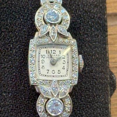 Gerard Perregaux 14k gold and diamond watch