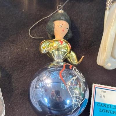 Antique mercury glass snow white ornament