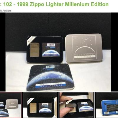 Lot # : 102 - 1999 Zippo Lighter Millenium Edition
TVD XV Bradford, Pa Made in USA, factory sealed, special heat resistant Titanium...