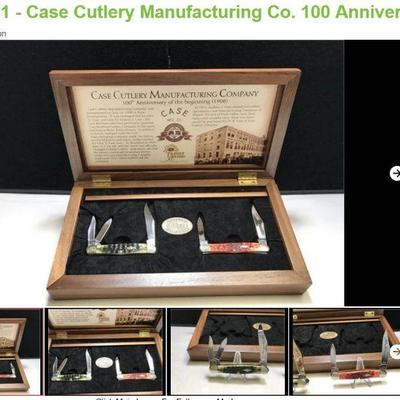 Lot # : 231 - Case Cutlery Manufacturing Co. 100 Anniversary COA
Whittler Green Bone Handles - Case MFG Co. USA 6308 WHSS Measures: 3...