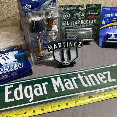 Seattle Mariners * Root Sports, Edgar Martinez, Bobble Head * Edgar Martinez Replica Number Plaque * All Star Boxcar Collectible Train *...