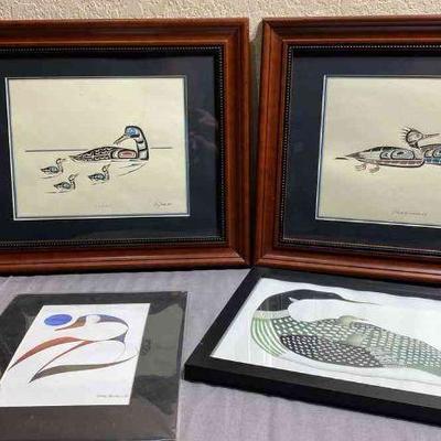 Waterfowl Art * Jim Gilbert Artist * Loons * Mergansers * Isaac Bignell Artist

