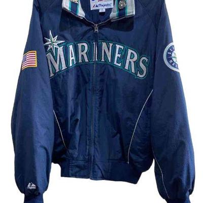 Seattle Mariners Authentic Collection Majestic Athletic Jacket (medium) * Insulated * Mariners Pins
