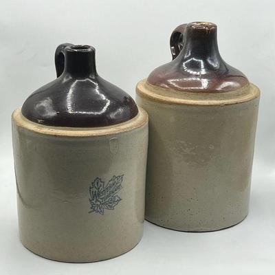 (2) Antique Whiskey Gallon Jugs Feat. Western Stoneware
