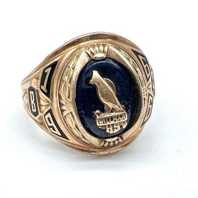 Brilliant Blue Bird 10K Gold Ring

