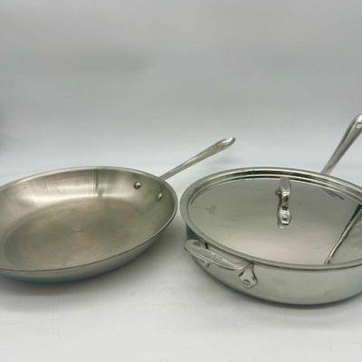 (2) Stainless Steel All-Clad Frying Pans
