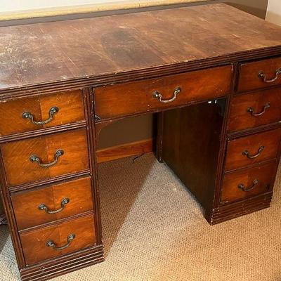 Seven Drawer Desk With Dovetail Construction
