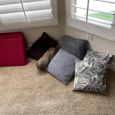 red cushions sold