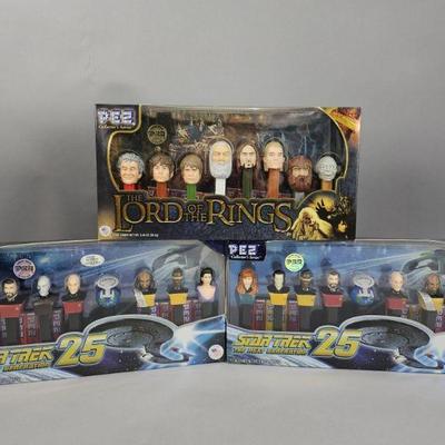 Lot 224 | NIB Star Trek & Lord of the Rings Pez Box Sets
