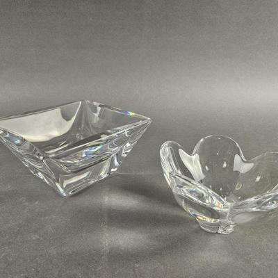 Lot 143 | Vintage Kosta Bota Crystal Square Bowl & More