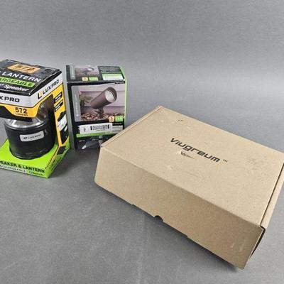 Lot 413 | New In Box Floodlight, Spotlight & Lantern