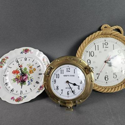 Lot 269 | Vintage Porthole Wall Clock and More