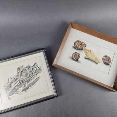 Lot 159 | Signed Shapiro Drawing & Watercolor Painting