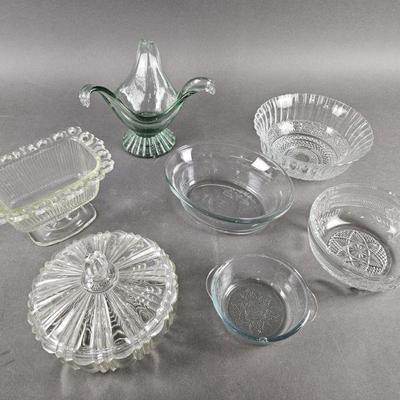 Lot 310 | Vintage Abstract Green Glass Dish & More!