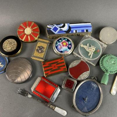 Lot 167 | Sterling Silver Frame & Vintage Compacts, etc
