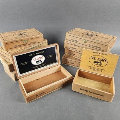 Lot 127 | Vintage TE-AMO Cigar Boxes