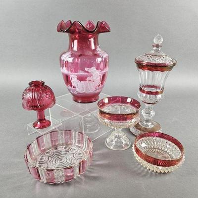 Lot 273 | Vintage Signed Cranberry Fenton & More!