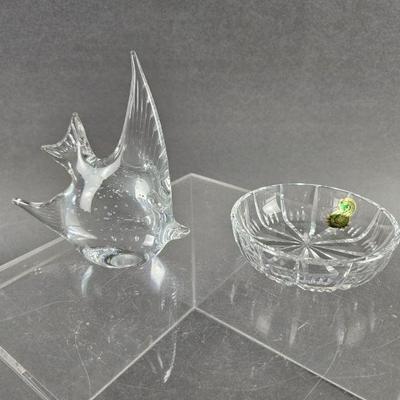 Lot 122 | Vintage Waterford Dish & Angel Gish Paperweight