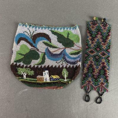 Lot 198 | Handmade Seed Bead Purse & Bracelet