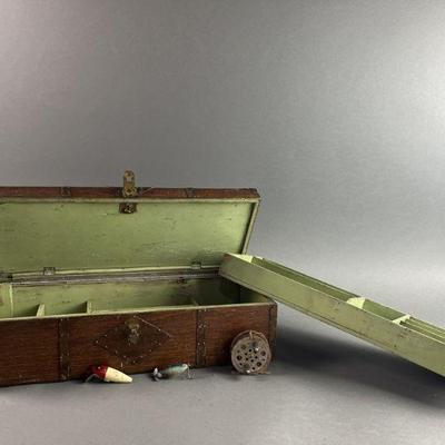 Lot 34 | Vintage Fishing Tackle Box and Supplies