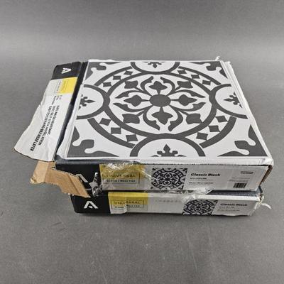 Lot 356 | 2 Boxes Of Flora Black Self Stick Floor/Wall Tile