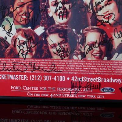 Cast *Signed* 42nd Street Broadway Musical Poster Framed 	Frame: 22.5x14.5in	199114
