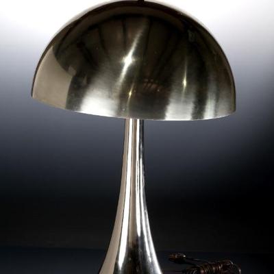 1970s Vintage Laurel Mushroom Lamp Chrome V-1121 4339 	25in H x 16.25in Diameter 	289022
1970s Vintage Laurel Mushroom Lamp Chrome V-1121...
