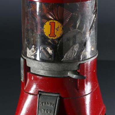 1 Cent Gumball Machine Folk Art  CoinOp	12.5x6.5x6.5in	196219
