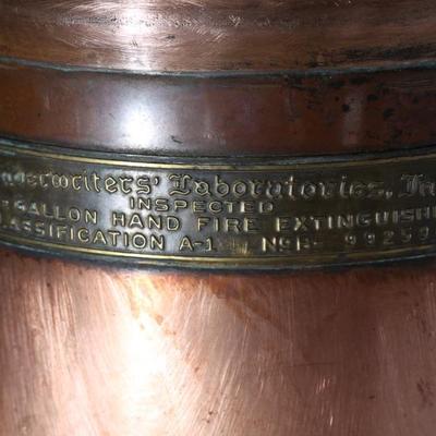 Antique Brass & Copper Fire Extinguisher 	24x7.5x7in	199106
