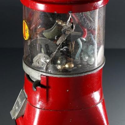 1 Cent Gumball Machine Folk Art  CoinOp	12.5x6.5x6.5in	196219

