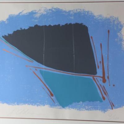 Signed/Numbered  Dan Christensen 1980 SerigraphÂ Abstract Art Screen Print 	frame: 31x39.75x1.5in	199067
