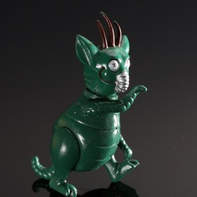 *Rare* 1960s Green 3 Horned Alien Creature The Electric Game Company Toy Figure Co.	5.5x2.5x3in	196141
