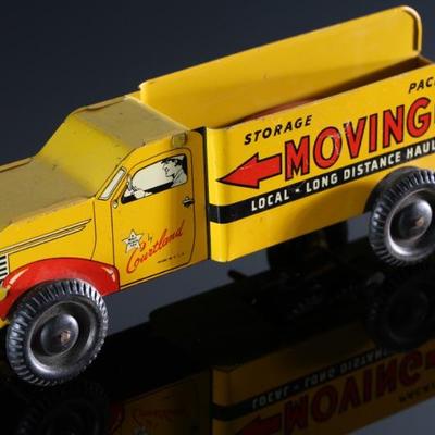 1950s Vintage Walt Reach Toy Courtland Wind-Up Moving Truck Tin Litho No. 1300	3x3x8.75in	196121
1950s Vintage Walt Reach Toy Courtland...