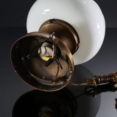 Art Deco Milk Glass Sawtooth 3-Tier Lamp Light Fixture 	12in H x 8in Diameter 	196224
